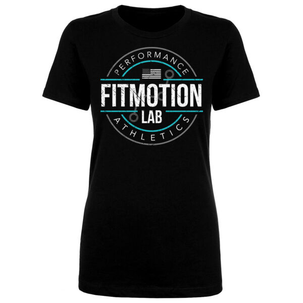 FITMOTION - BADGE - WOMEN'S FITTED T-SHIRT - BLACK - 54GVNZ Thumbnail