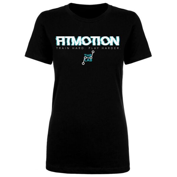 FITMOTION LAB - TRAIN HARD PLAY HARDER - WOMEN'S FITTED T-SHIRT - BLACK - TKQSJX Thumbnail