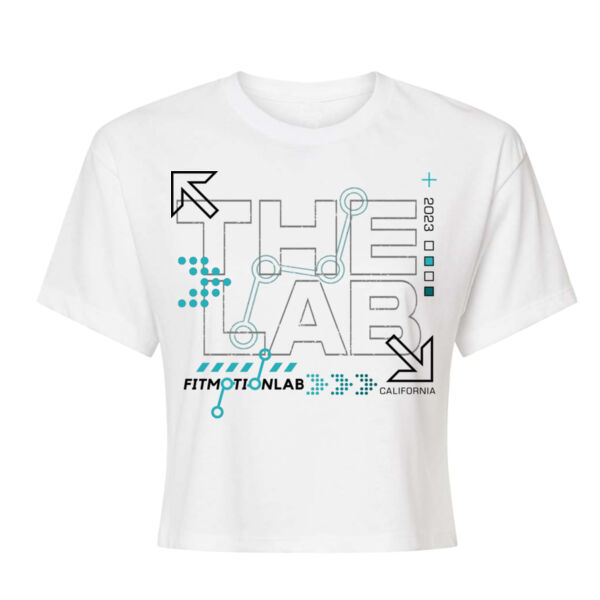 FITMOTION LAB - MOVING UP - WOMEN'S CROPPED T-SHIRT - WHITE - $24VPCM$ Thumbnail